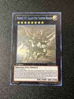 Number 107: Galaxy-Eyes Tachyon Dragon (Ghost Rare) LTGY-EN044 Lord of the... - Image 1
