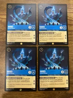 Hades Infernal Schemer Fabled 151/204 Legendary (x4) Disney Lorcana Cards - Image 1
