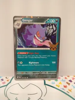GENGAR 57/091 TRICK OR TRADE Stamp Paldean Fates HOLO Pokemon Card COMBIN SHIP D - Image 1