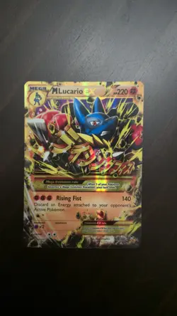 Pokemon TCG Mega-Lucario-EX Holo Card Furious Fists 113/111 Secret Rare 2014 - Image 1