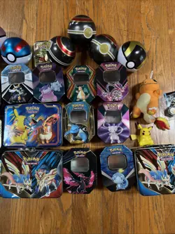 Pokemon Lot: 400+ Cards, Tin Boxes, Figures, Watch, and More - Image 3