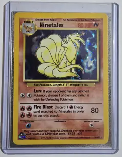 Pokemon TCG Ninetales Base Set 12/102 Holo Unlimited Holo Rare - Image 1