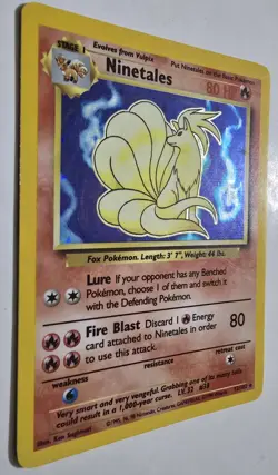 Pokemon TCG Ninetales Base Set 12/102 Holo Unlimited Holo Rare - Image 3
