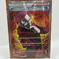 Pokemon TCG Maxie's Hidden Ball Trick Full Art Holo 158/160 XY-Primal Clash NM - Image 2