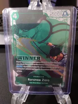 One Piece Card Game - Roronoa Zoro (EB02-019) English Winner Card - Image 1