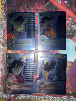 Dragon Ball Z Panini Gohan 1-4 Complete Set Series 1 Foil Cards NM Condition - Image 1