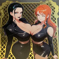 Goddess Story Gold METAL Card - Serial Number #/200! Anime Waifu Nami and BOA - Image 2