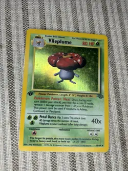 Pokemon TCG Vileplume Jungle Holo Card 15/64 1st Edition Rare - Image 1
