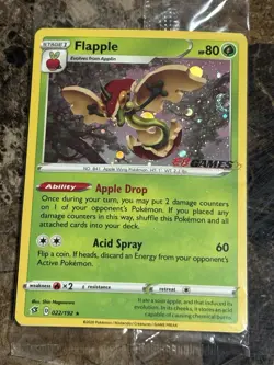 Flapple 022/192 EB Games Stamped Exclusive Promo SEALED Pokemon Card NM - Image 1