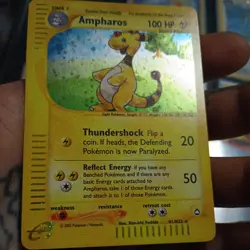 Ampharos Holo Rare H1/H32 Aquapolis Pokemon Card 2002 LP E Reader WoTC - Image 1
