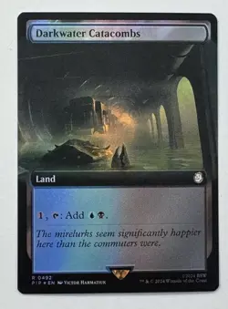 Darkwater Catacombs Magic Card Foil Extended Art Rare Fallout MTG NM SEE PICS - Image 1