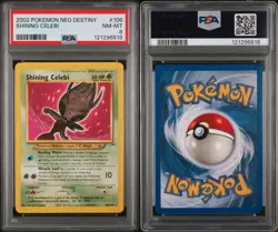Shining Celebi Neo Destiny Unlimited Psa 8 Holo Pokemon Card 106/105 #106 2002 - Image 3