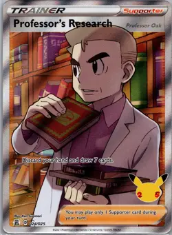 Professor's Research (Full Art Holo) 024/025 Ultra Rare Celebrations Pokemon - Image 1