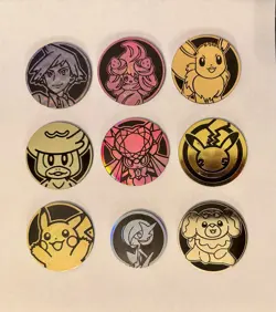 Lot of 9 Official Pokemon TCG Coins (Celebrations, Eevee, Pikachu) NO DUPLICATES - Image 1