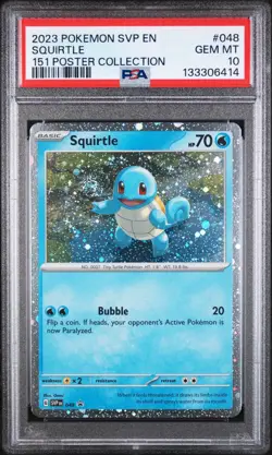 2023 POKEMON SVP EN-SV PROMO 151 POSTER COLLECTION #048 SQUIRTLE PSA 10 - Image 2