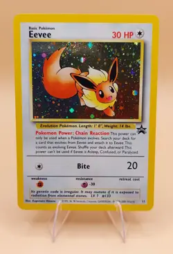 Eevee Holo Pokemon Black Star Promo #11 WOTC 1999-2000 SWIRL B - Image 1