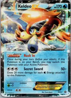 Pokemon TCG Keldeo-EX BW61 BW Black Star Promos Holofoil D - Image 1