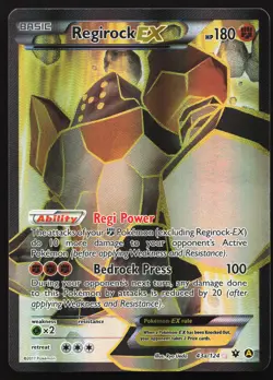 Regirock EX - 43a/124 - Full Alternate Art - Fates Collide - Pokemon Card - Image 1