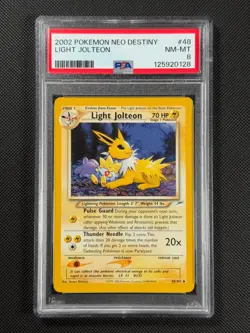 PSA 8 Light Jolteon 48/105 REGULAR Pokemon Card WOTC Neo Destiny Uncommon NM-MT - Image 1