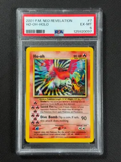 PSA 6 Ho-oh 7/64 HOLO Pokemon Card WOTC Neo Revelation Rare Holo EX-MT - Image 1