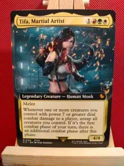 Tifa, Martial Artist (Extended Art)- Final Fantasy Commander - NM (see pics) MTG - Image 1