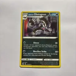 GALARIAN OBSTAGOON 161/264 FUSION STRIKE POKEMON HOLO RARE - Image 1