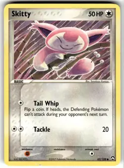 SKITTY 62/108 EX POWER KEEPERS Pokemon Card VLP - Image 1