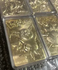 Burger King 1999 Pokemon 23k Gold Plated Trading Card Complete Set - Image 2