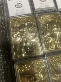Burger King 1999 Pokemon 23k Gold Plated Trading Card Complete Set - Image 4