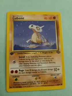 Pokemon Vintage 1st Edition Cubone 50/64 Never Played Mint Condition - Image 1