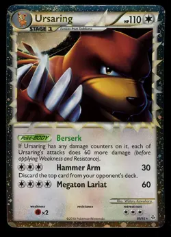 Pokemon Ursaring Prime 89/95 HeartGold & SoulSilver Unleashed Ultra Rare NM - Image 1