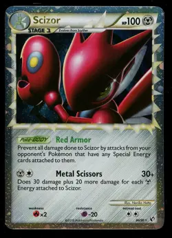Pokemon Scizor Prime 84/90 HeartGold & SoulSilver Undaunted Ultra Rare NM - Image 1