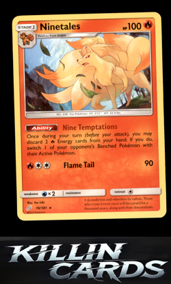 Ninetales 16/181 Pokemon Rare SM - Team Up Card NM - Image 1