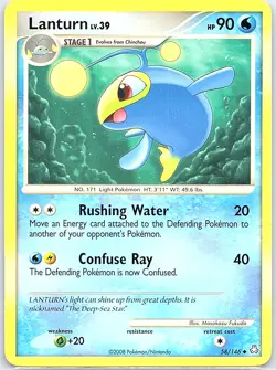 Lanturn 58/146 Non Holo Legends Awakened - Pokemon Card - NM - Image 1