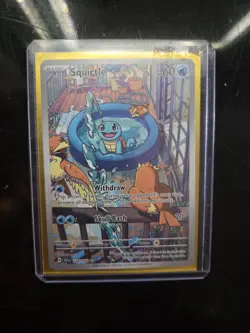 Pokemon Squirtle Full Art Holo Card 148/142 Stellar Crown Illustration Rare TCG - Image 1