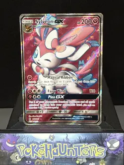 Pokemon Card Sylveon GX 140/145 Full Art Guardians Rising Holo Rare Played - Image 1