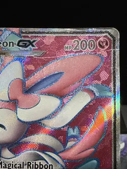 Pokemon Card Sylveon GX 140/145 Full Art Guardians Rising Holo Rare Played - Image 2