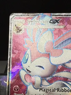 Pokemon Card Sylveon GX 140/145 Full Art Guardians Rising Holo Rare Played - Image 3