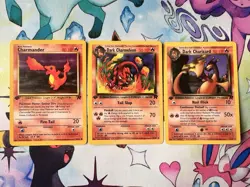 1st Edition (Non-Holo) Dark Charizard Evolution Set VINTAGE Pokemon Card LOT TCG - Image 1