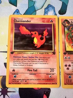 1st Edition (Non-Holo) Dark Charizard Evolution Set VINTAGE Pokemon Card LOT TCG - Image 3