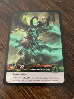 World of Warcraft TCG: Timewalkers Illidan the Betrayer Hero Card Foil WoW 23 NM - Image 2