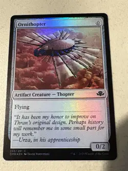 mtg foil Ornithopter, Dominaria Remastered, unplayed - Image 1