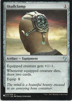 MTG: The List Reprints: Skullclamp (C17): Lightly Played Condition - Image 1