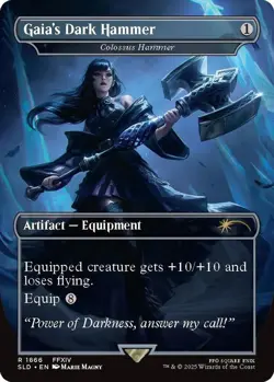 NM MTG GAIA'S DARK HAMMER COLOSSUS HAMMER SECRET LAIR FINAL FANTASY - Image 1