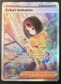 Pokemon Scarlet & Violet 151 Erika's Invitation 203/165 SIR Holo Trainer NM/M - Image 1