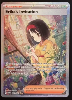 Pokemon Scarlet & Violet 151 Erika's Invitation 203/165 SIR Holo Trainer NM/M - Image 3