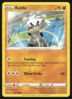 SWSH06: Chilling Reign Kubfu #093/198 Common Pokemon Card - Image 1