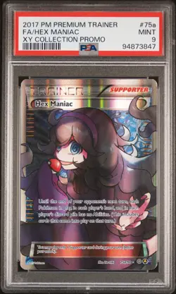 2017 Pokemon XY Premium Trainer Collection PROMO #75A FULL ART HEX MANIAC PSA 9 - Image 1