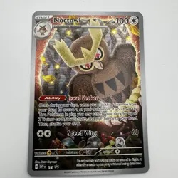 Pokemon TCG Noctowl SVP 141 Scarlet & Violet Black Star Promo NM - Image 1