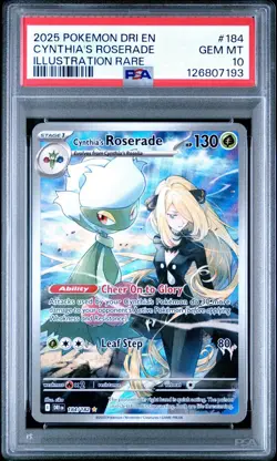 PSA 10 Cynthia's Roserade 184/182 Pokemon Destined Rivals DRI EN 2025 Pokemon - Image 3